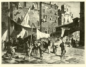 Targ rybny w pobliżu Rialto autorstwa English School