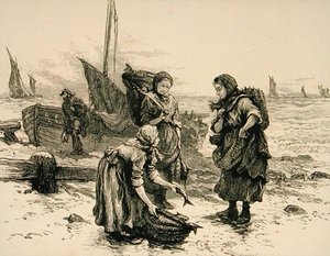 Rybaczki ok. 1880 r., ze „Scottish Pictures” wydawanej przez Towarzystwo Religijne Traktu autorstwa English School