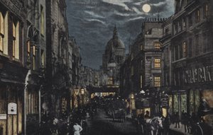 Fleet Street i St Pauls, Londyn autorstwa English School