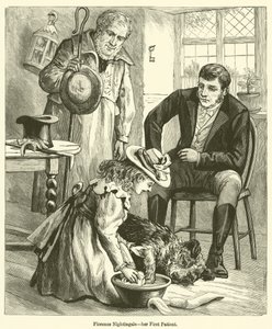 Florence Nightingale, jej pierwsza pacjentka (rycina) autorstwa English School