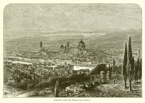 Florencja z Tarasu San Miniato autorstwa English School