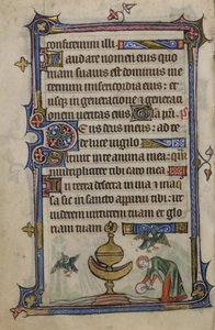 Folio 72v Ilustracja z „Godzin Taymouth” (welin) autorstwa English School