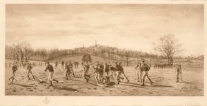 Piłka nożna w Harrow School, 1887 autorstwa English School