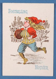Matka futbolu, karta z gry Happy Families, ok. 1890-1900 autorstwa English School