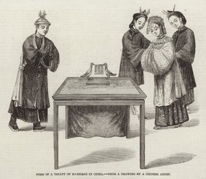 Forma traktatu małżeńskiego w Chinach autorstwa English School