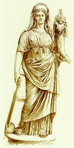 Fortuna, posąg w Watykanie, ilustracja z Historii Rzymu autorstwa Victora Duruy, opublikowana w 1884 r. (obraz ulepszony cyfrowo) autorstwa English School