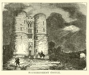Zamek Fotheringhay autorstwa English School