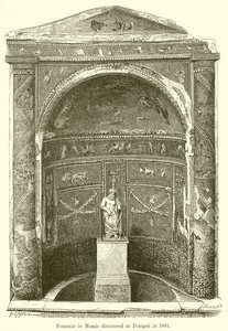 Fontanna w Mozaice odkryta w Pompejach w 1881 r. autorstwa English School