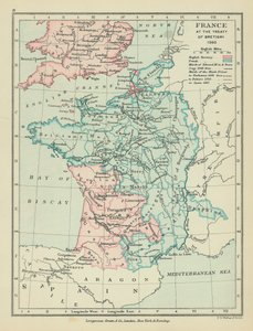 Francja podczas traktatu z Bretigni (kolorowa litografia) autorstwa English School