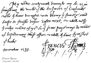 Francis Thynne (Zwiastun Lancaster) autorstwa English School