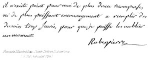 Francois Maximilian Joseph Isidore Robespierre (ur. 1759, ścięty 1794) autorstwa English School