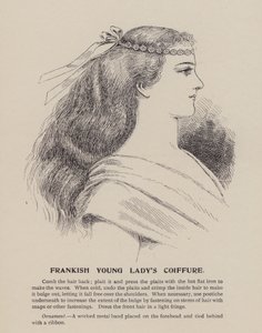 Fryzura frankistowskiej młodej damy (rycina) autorstwa English School