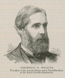 Frederick D Mocatta, prezes Domu Żydowskiego i wiceprezes Stowarzyszenia Anglo-Żydów autorstwa English School