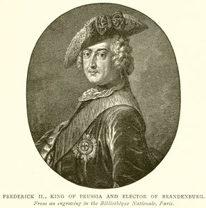 Fryderyk II, król pruski i elektor brandenburski autorstwa English School