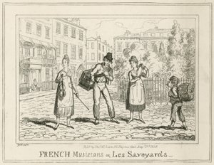 Francuscy muzycy lub Les Savoyards autorstwa English School