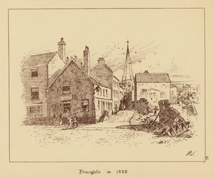 Friargate w 1882 r. (litografia) autorstwa English School