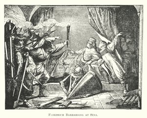 Fryderyk Barbarossa pod Suzą (rycina) autorstwa English School