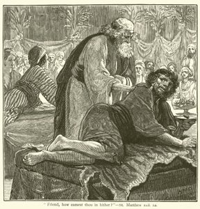 „Przyjacielu, jak tu wszedłeś?”, St Matthew, xxii autorstwa English School