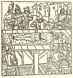 Od Lydgates Fall of Princes, 1494 autorstwa English School