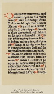 Z łacińskiego psałterza wydrukowanego przez Caxtona w latach 1480-1483 (lito) autorstwa English School