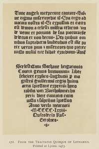 Z Tractatus Quinque of Lotarius, wydrukowanego w Lyonie autorstwa English School
