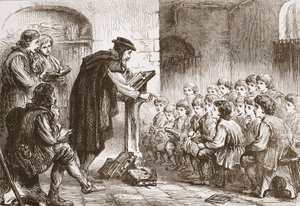 Szkoła Froments w Molard, ilustracja z Historii protestantyzmu Jamesa Aitkena Wylie (1808-1890), wyd. 1878 autorstwa English School