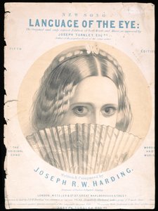 Przednia okładka partytury języka oka, skomponowanej przez Josepha R.W. Hardinga autorstwa English School