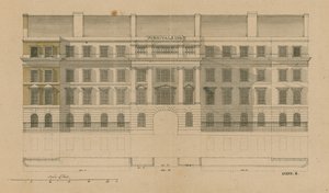 Elewacja frontowa Furnivals Inn, Holborn, Londyn autorstwa English School