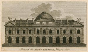 Front Kings Theatre, Haymarket, Londyn autorstwa English School