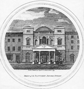 Front Panteonu, Oxford Street, 1795 autorstwa English School
