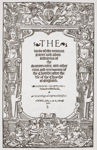 Frontyspis, Księga Wspólnej Modlitwy, 1549 autorstwa English School
