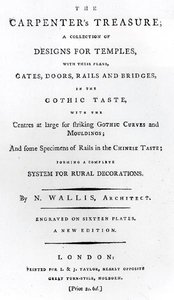 Frontyspis do „Skarbu stolarza”, N. Wallis, opublikowany ok. 1793 (tusz na papierze) (zdjęcie czarno-białe) autorstwa English School