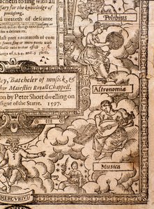 Frontyspis z A Plaine and Easy Introduction to Practicall Musicke autorstwa Thomasa Morleya, Detail, 1597 autorstwa English School