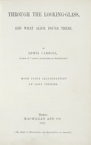 Frontispiece do Alice Through the Looking-Glass Lewisa Carrolla (1833-98), opublikowany przez Macmillan, 1872 autorstwa English School