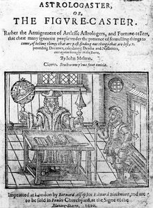 Frontispiece to Astrologaster lub Figure-Caster Johna Meltona, opublikowany w 1620 r. autorstwa English School