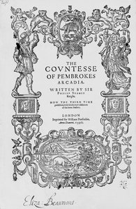 Frontyspis do The Countess of Pembrokes Arcadia, 1592, Sir Philip Sidney (1554-86), wydanie trzecie, wyd. 1598 autorstwa English School