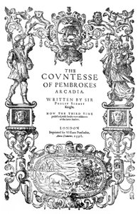 Frontyspis do Hrabiny Pembrokes Arcadia autorstwa Sir Philipa Sidneya, 1598 autorstwa English School