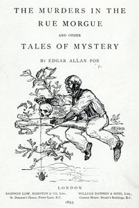 Frontyspis do The Murders in the Rue Morgue and other Tales of Mystery autorstwa Edgara Allana Poe, opublikowany w 1893 autorstwa English School