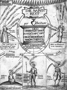 Frontyspis do Wiecznego spoczynku świętych autorstwa Richarda Baxtera autorstwa English School
