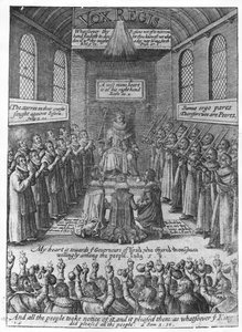 Frontyspis do „Vox Regis” Thomasa Scotta, c.1624 (grawerowanie) autorstwa English School