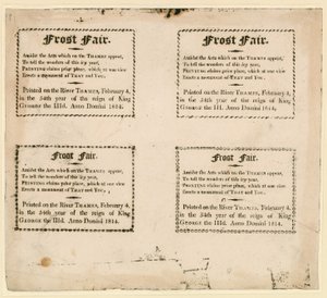 Jarmark mrozowy 1814 - pamiątki drukowane na lodzie autorstwa English School
