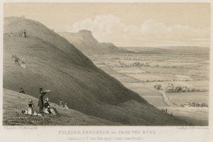 Fulking, Edburton itp. z Dyke (grawerowanie) autorstwa English School