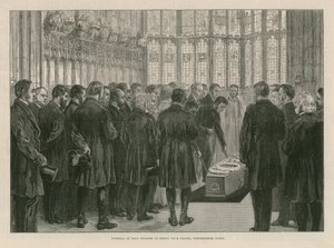 Pogrzeb dziekana Stanleya w kaplicy Henryka VII autorstwa English School