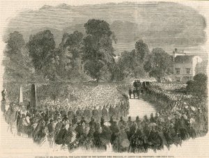Pogrzeb pana Braidwooda, zmarłego szefa londyńskiej straży pożarnej, na cmentarzu Abney Park w Londynie autorstwa English School