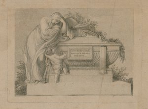 Bilet na pogrzeb Sir Joshuy Reynoldsa, 3 marca 1792 r. autorstwa English School