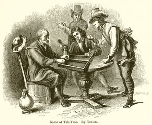 Gra w Tric-Trac. By Teniers autorstwa English School