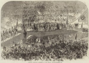 Garibaldi odbiera adresy w Kryształowym Pałacu autorstwa English School