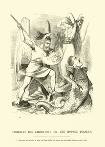 Garibaldi Wyzwoliciel; lub Współczesny Perseusz autorstwa English School