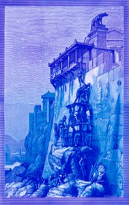 Gęsi Kapitolu, ilustracja z Historii Rzymu autorstwa Victora Duruy, opublikowana w 1884 r. (obraz ulepszony cyfrowo) autorstwa English School
