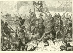 Generał Von Budretzky kierujący atakiem na Le Bourget, październik 1870 autorstwa English School